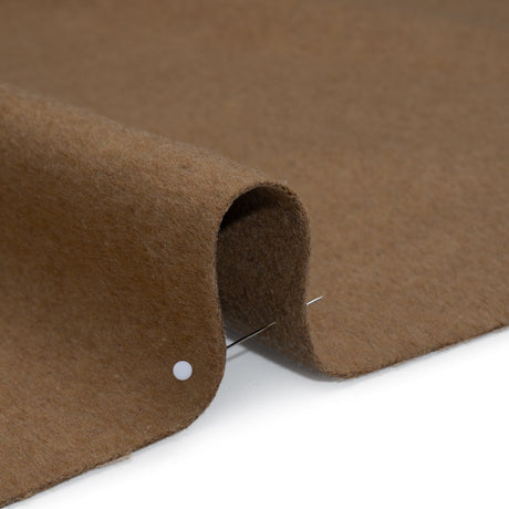 Brushed Wool Blend Coating - Tan - Deadstock