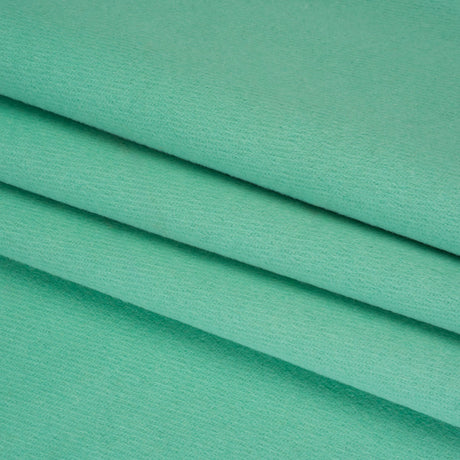 Brushed Wool Blend Twill Coating - Bright Mint - Deadstock