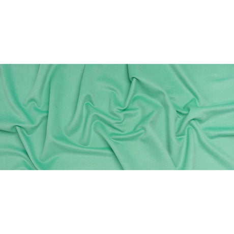 Brushed Wool Blend Twill Coating - Bright Mint - Deadstock