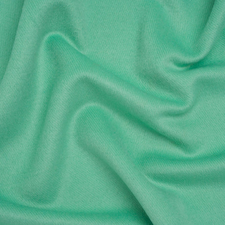 Brushed Wool Blend Twill Coating - Bright Mint - Deadstock