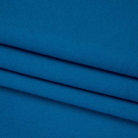 Brushed Wool Blend Coating - Azure Blue - Deadstock