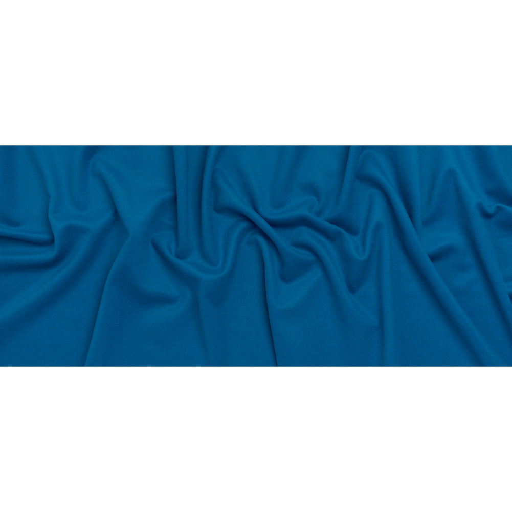 Brushed Wool Blend Coating - Azure Blue - Deadstock