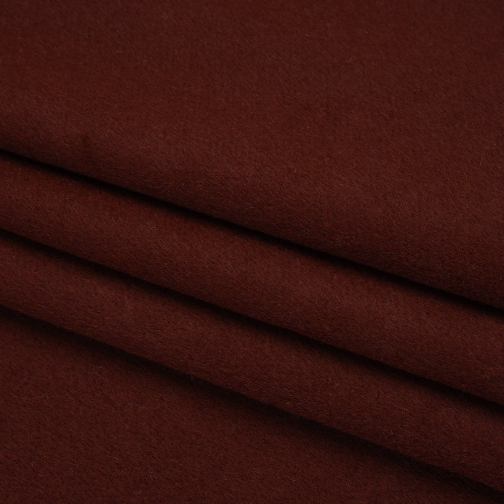 Brushed Wool Blend Coating - Burgundy - Deadstock