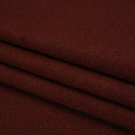Brushed Wool Blend Coating - Burgundy - Deadstock