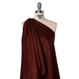Brushed Wool Blend Coating - Burgundy - Deadstock