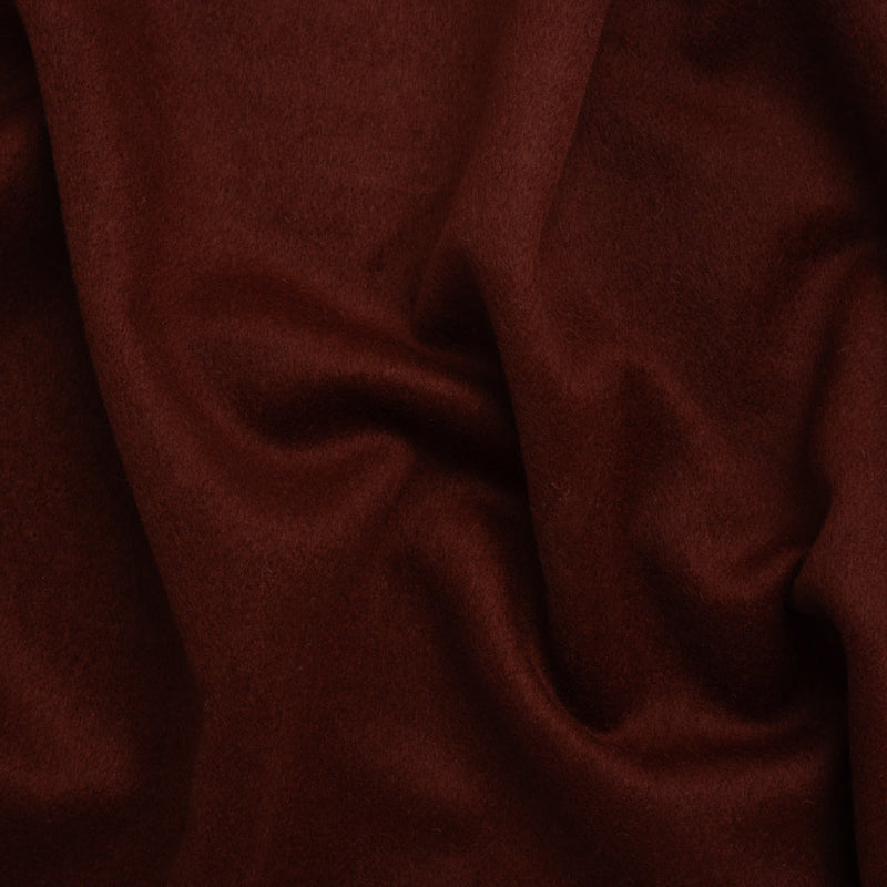 Brushed Wool Blend Coating - Burgundy - Deadstock