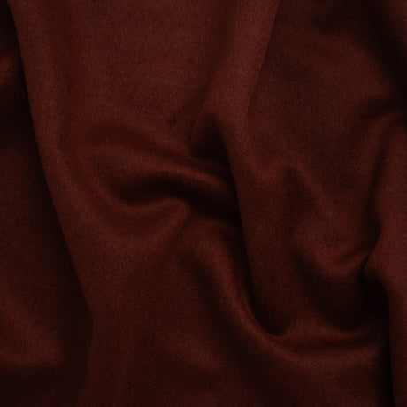 Brushed Wool Blend Coating - Burgundy - Deadstock