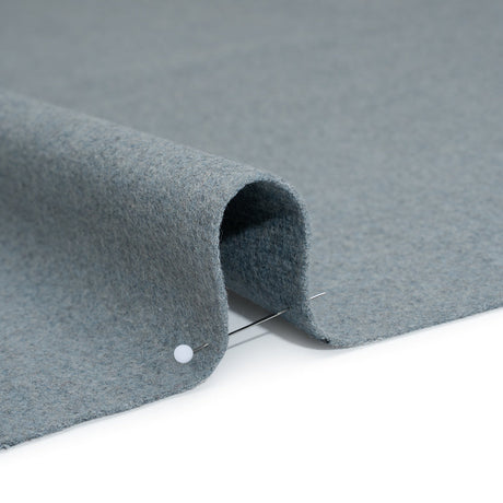 Brushed Wool Blend Coating - Heathered Blue Gray - Deadstock
