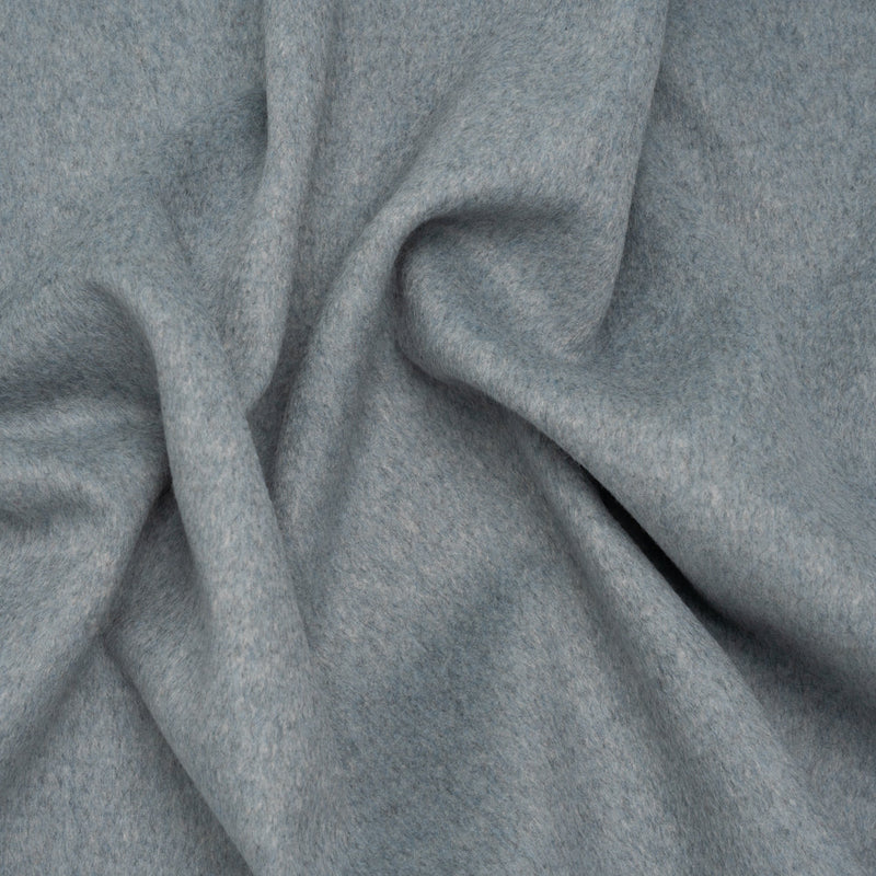 Brushed Wool Blend Coating - Heathered Blue Gray - Deadstock