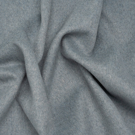 Brushed Wool Blend Coating - Heathered Blue Gray - Deadstock