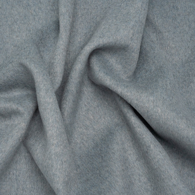 Brushed Wool Blend Coating - Heathered Blue Gray - Deadstock