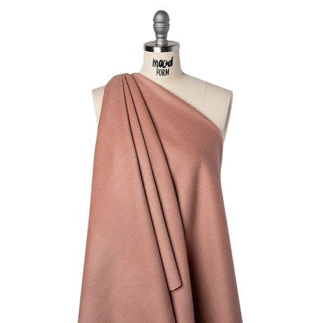 Brushed Wool Blend Coating - Dusty Rose - Deadstock