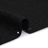 Brushed Wool Herringbone Twill Double Faced Coating - Heathered Charcoal - Deadstock