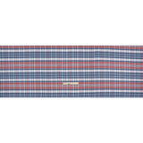Cotton Oxford Shirting - Classic Blue, Cherry Tomato and White Plaid - Deadstock