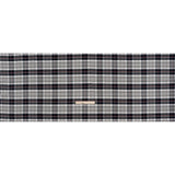 Cotton Oxford Shirting - Warm Gray, Cool Black and Red Plaid - Deadstock