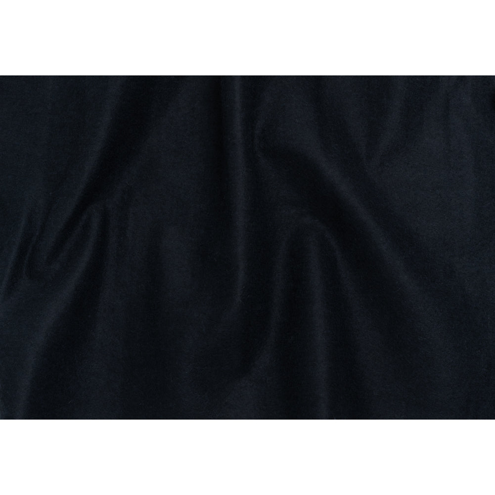 Undercollar Wool Felt with Pad Stitched Canvas Backing Made in Italy - Midnight Navy and Oatmeal - Deadstock