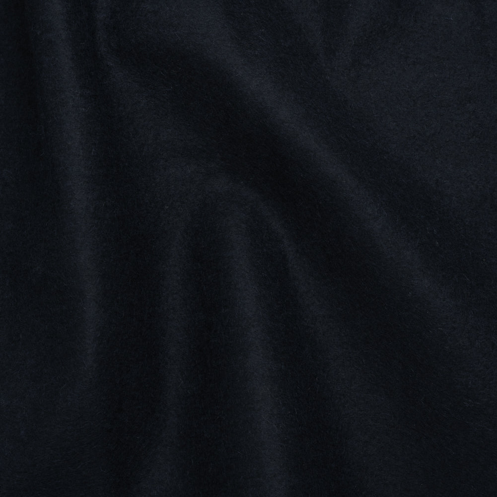 Undercollar Wool Felt with Pad Stitched Canvas Backing Made in Italy - Midnight Navy and Oatmeal - Deadstock