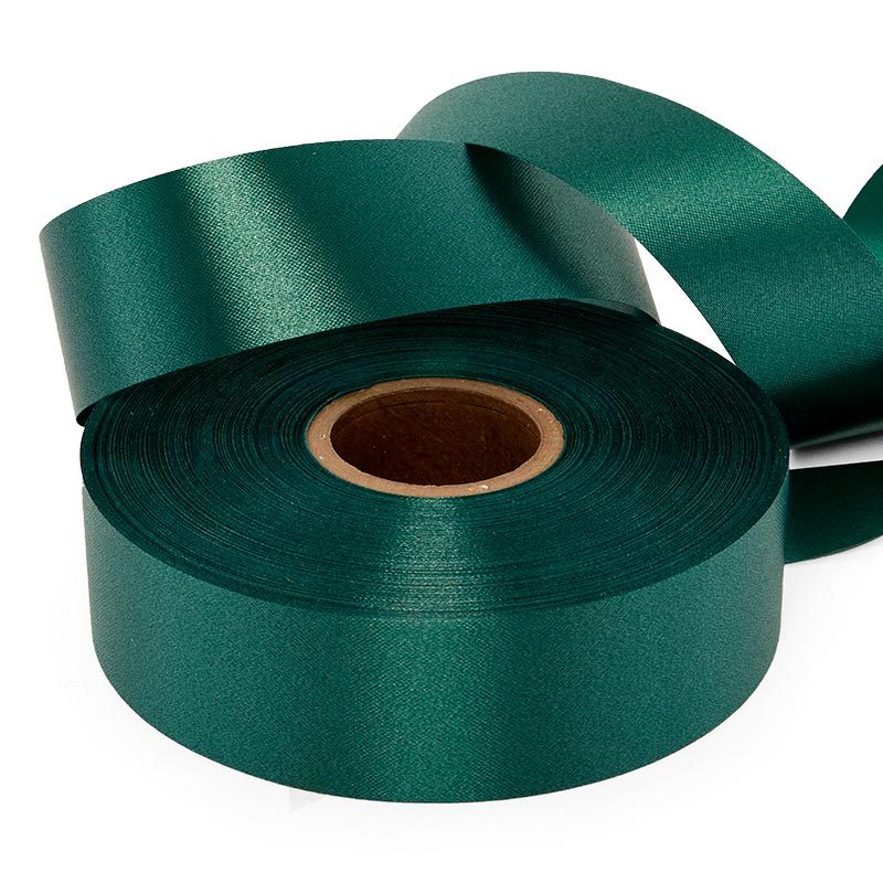 Embossed Floral Poly Ribbon – Forest, 1 7/16'' x 100 yd (1 Roll)
