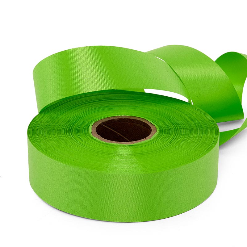 Embossed Floral Poly Ribbon – Lime, 1 7/16'' x 100 yd (1 Roll)