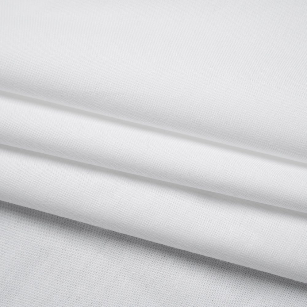 Crisp Cotton Oxford Shirting - White - Deadstock