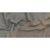 Wool Felt with Stitched Linen Burlap Backing - Heathered Gray and Oatmeal - Deadstock