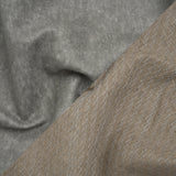Wool Felt with Stitched Linen Burlap Backing - Heathered Gray and Oatmeal - Deadstock