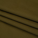 Cotton Twill Shirting - Dark Olive Green Subtle Stripes - Deadstock