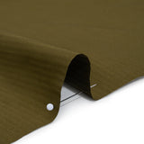 Cotton Twill Shirting - Dark Olive Green Subtle Stripes - Deadstock