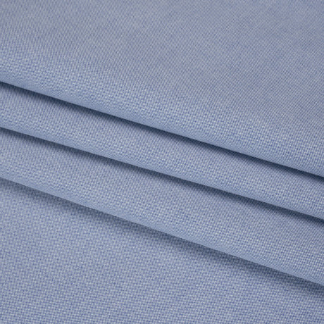 Cotton Oxford Shirting - Medium Blue - Deadstock