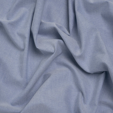 Cotton Oxford Shirting - Medium Blue - Deadstock