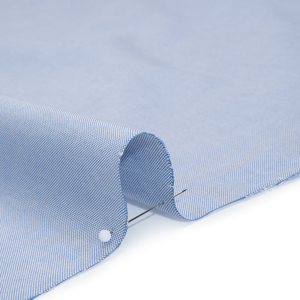 Cotton Oxford Shirting - Baby Blue - Deadstock