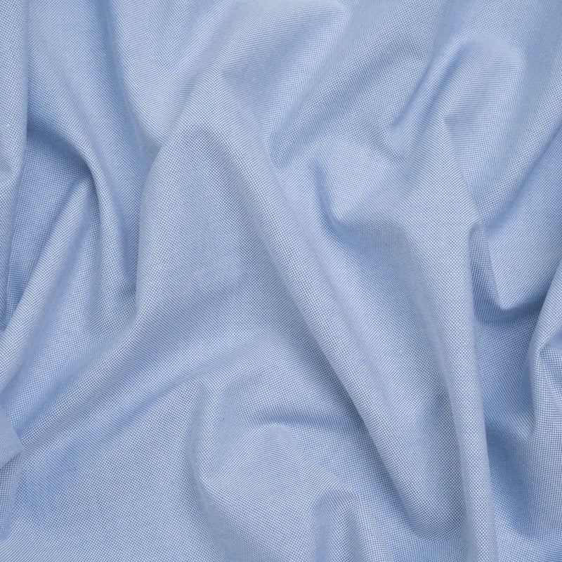 Cotton Oxford Shirting - Baby Blue - Deadstock