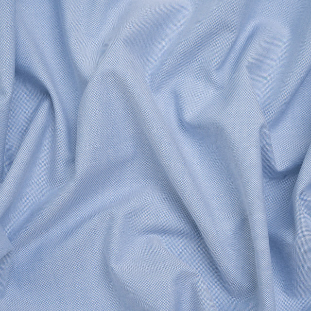 Cotton Oxford Shirting - Baby Blue - Deadstock