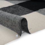 Cotton Twill Flannel - Black and Ecru Buffalo Check - Deadstock