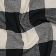 Cotton Twill Flannel - Black and Ecru Buffalo Check - Deadstock