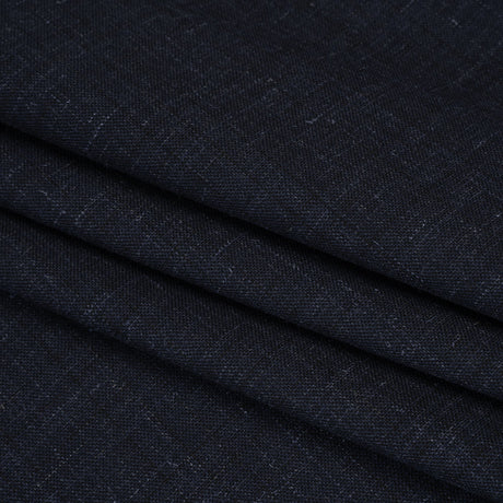 Wool and Alpaca Suiting Made in Italy - Heathered Dark Indigo - Deadstock