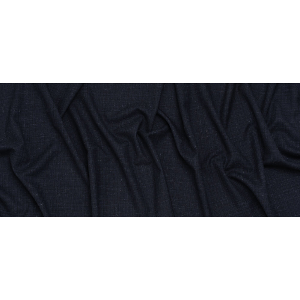 Wool and Alpaca Suiting Made in Italy - Heathered Dark Indigo - Deadstock