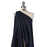 Wool and Alpaca Suiting Made in Italy - Heathered Dark Indigo - Deadstock