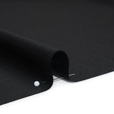 Wool Twill Suiting Made in Italy - Black Tonal Stripes - Deadstock