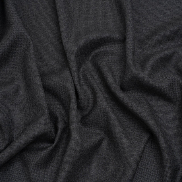 Wool Suiting Made in Italy - Gray and Charcoal Subtle Texture - Deadstock
