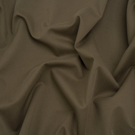 Stretch Cotton and Cashmere Twill Made in Italy - Army Green - Deadstock