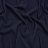 Stretch Brushed Double Face 2x2 Rib Knit - Navy - Deadstock