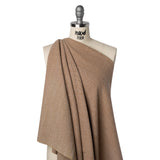 Stretch Brushed Double Face 2x2 Rib Knit - Pecan Beige - Deadstock