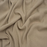 Stretch Brushed Double Face 2x2 Rib Knit - Taupe - Deadstock