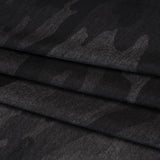 Lightweight Polyester Jersey Print - Black and Charcoal Subtle Camouflage - Deadstock