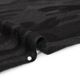 Lightweight Polyester Jersey Print - Black and Charcoal Subtle Camouflage - Deadstock