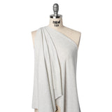 Brushed Cozy Polyester 2x2 Rib Knit - Ash Gray - Deadstock