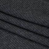 Brushed Polyester 2x2 Rib Knit - Anthracite Gray - Deadstock