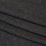 Brushed Cozy Stretch Viscose 2x2 Rib Knit - Anthracite Gray - Deadstock