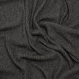 Brushed Cozy Stretch Viscose 2x2 Rib Knit - Anthracite Gray - Deadstock